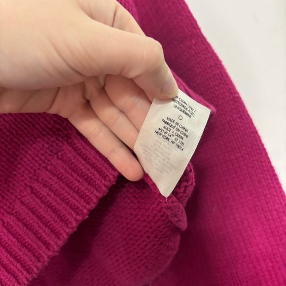 Alice & Olivia heavy knit raspberry sweater L - Picture 4 of 5
